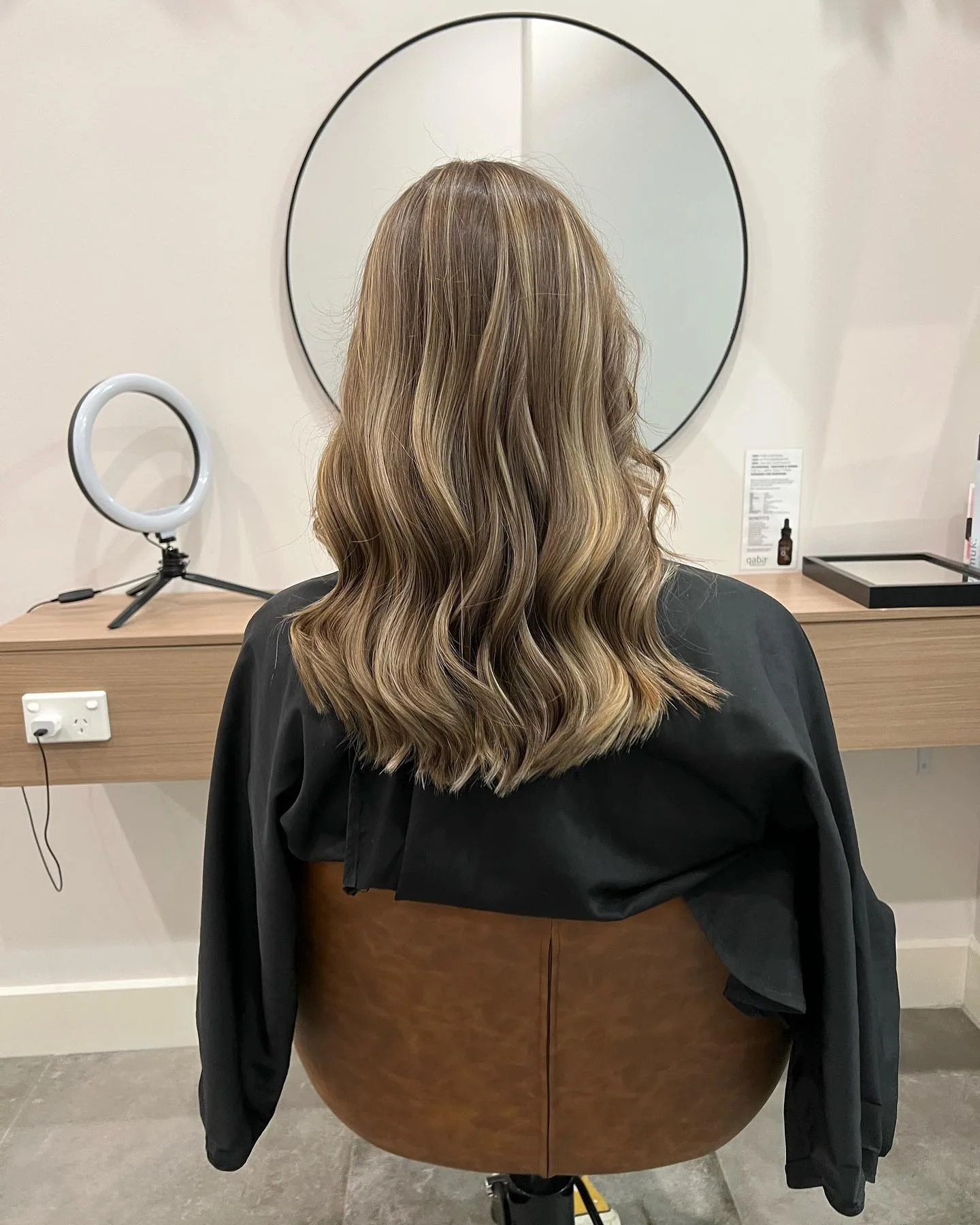 Long blonde balayage in the chair